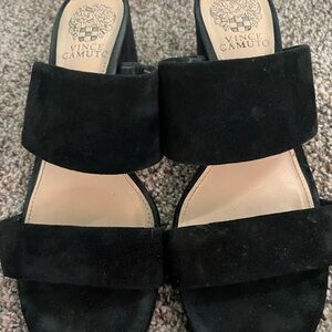 Vince Camuto Women's Black Suede Sandals